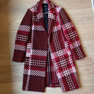 Express plaid pea coat